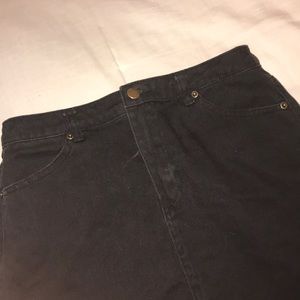 Black Denim Skirt